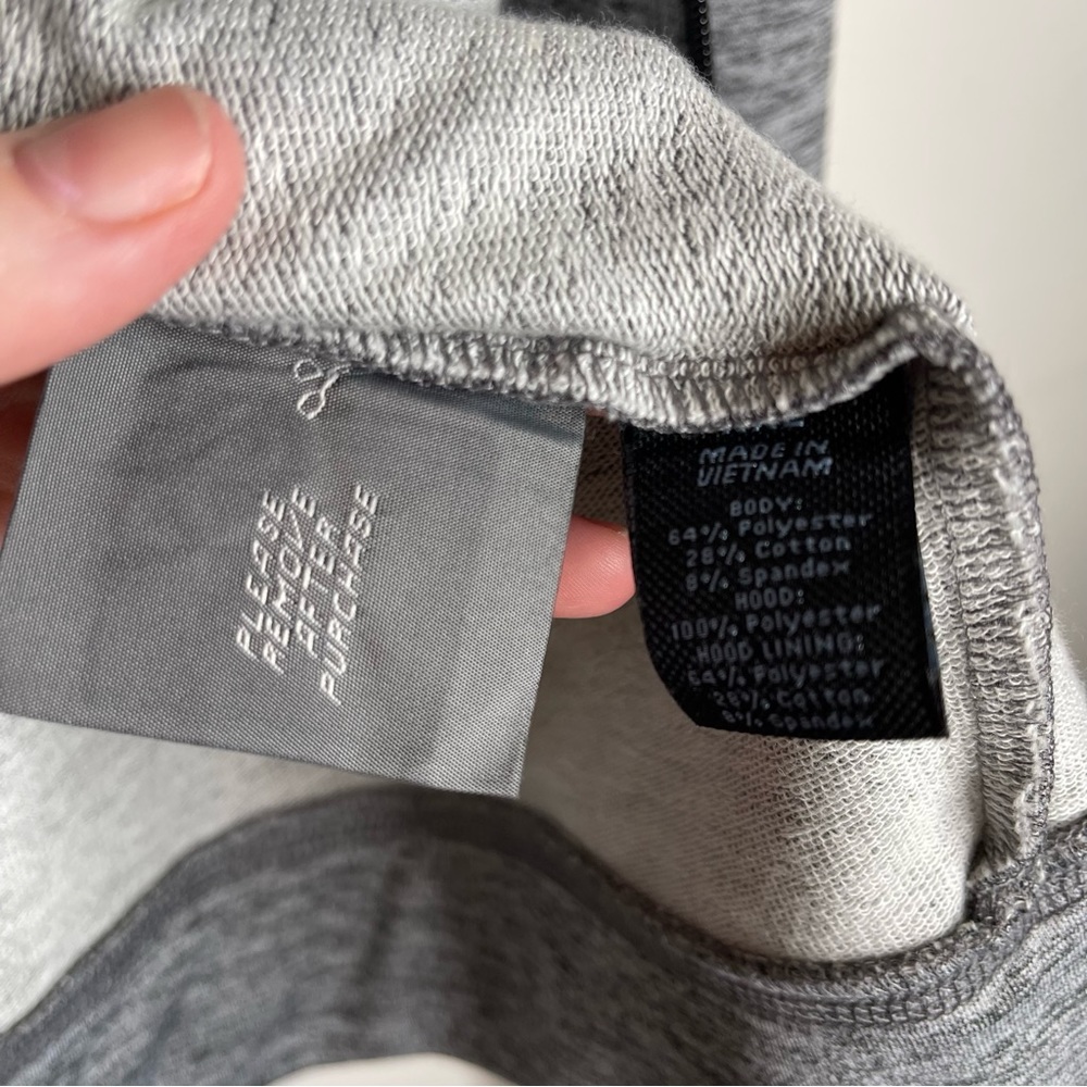 Marc Anthony Slim Fit Knit Lightweight Hooded Zipper Jacket Gray Black Zippered - Picture 11 of 13